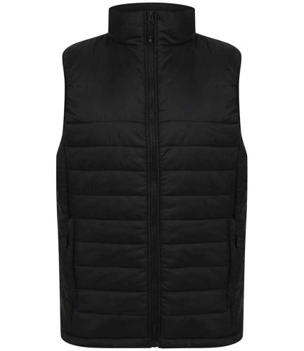 Henbury Unisex Padded Gilet - BLK - 4XL